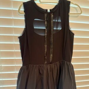 Jessica Simpson Fit & Flare Sleeveless Embellished Black Dress Tulle